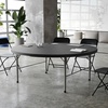 image:imageFlash Furniture Kathryn 589Foot Round BiFold Granite Black Plastic Banquet and Event Folding Table with Carrying HandleGranite Black