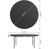image:imageFlash Furniture Kathryn 589Foot Round BiFold Granite Black Plastic Banquet and Event Folding Table with Carrying HandleGranite Black