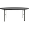 image:imageFlash Furniture Kathryn 589Foot Round BiFold Granite Black Plastic Banquet and Event Folding Table with Carrying HandleGranite Black