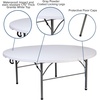 image:imageFlash Furniture Kathryn 589Foot Round BiFold Granite Black Plastic Banquet and Event Folding Table with Carrying HandleGranite White