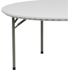 image:imageFlash Furniture Kathryn 5Foot Round Granite White Plastic Folding Table Commercial Grade Round Table for 8 Guests