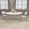 image:imageFlash Furniture Kathryn 5Foot Round Granite White Plastic Folding Table Commercial Grade Round Table for 8 Guests