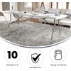 image:imageFlash Furniture Kathryn 8 Rectangular Plastic Folding Event Table with Carrying Handle BiFold Portable Banquet Table for IndoorOutdoor Events Granite White 30W x 96L