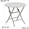 image:imageFlash Furniture Kathryn Commercial Grade 263Foot Round Granite White Plastic Folding TableClassic