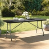 image:imageFlash Furniture Kathryn Commercial Grade 6Foot BiFold Granite Black Plastic Folding TableBlack