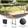 image:imageFlash Furniture Kathryn Commercial Grade 6Foot BiFold Granite Black Plastic Folding TableBlack
