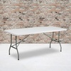 image:imageFlash Furniture Kathryn Commercial Grade 6Foot BiFold Granite Black Plastic Folding TableGranite White