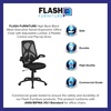 image:imageFlash Furniture Kimble High Back Black Mesh Executive Swivel Ergonomic Office Chair with Adjustable Lumbar 2Paddle Control and FlipUp Arms