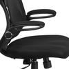 image:imageFlash Furniture Kimble High Back Black Mesh Executive Swivel Ergonomic Office Chair with Adjustable Lumbar 2Paddle Control and FlipUp Arms