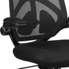 image:imageFlash Furniture Kimble High Back Black Mesh Executive Swivel Ergonomic Office Chair with Adjustable Lumbar 2Paddle Control and FlipUp Arms