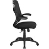 image:imageFlash Furniture Kimble High Back Black Mesh Executive Swivel Ergonomic Office Chair with Adjustable Lumbar 2Paddle Control and FlipUp Arms