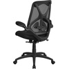 image:imageFlash Furniture Kimble High Back Black Mesh Executive Swivel Ergonomic Office Chair with Adjustable Lumbar 2Paddle Control and FlipUp Arms