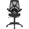 image:imageFlash Furniture Kimble High Back Transparent Black Mesh Executive Ergonomic Office Chair with Adjustable Lumbar 2Paddle Control amp FlipUp Arms