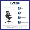 image:imageFlash Furniture Kimble High Back Transparent Black Mesh Executive Ergonomic Office Chair with Adjustable Lumbar 2Paddle Control amp FlipUp Arms