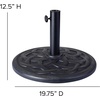 image:imageFlash Furniture Kona Tan 9 FT Round Umbrella with 15 Diameter Aluminum Pole with Crank and Tilt FunctionBronze