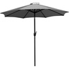 image:imageFlash Furniture Kona Tan 9 FT Round Umbrella with 15 Diameter Aluminum Pole with Crank and Tilt FunctionGray