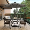 image:imageFlash Furniture Kona Tan 9 FT Round Umbrella with 15 Diameter Aluminum Pole with Crank and Tilt FunctionGray