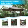 image:imageFlash Furniture Kona Tan 9 FT Round Umbrella with 15 Diameter Aluminum Pole with Crank and Tilt FunctionGray