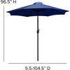 image:imageFlash Furniture Kona Tan 9 FT Round Umbrella with 15 Diameter Aluminum Pole with Crank and Tilt FunctionNavy
