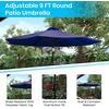 image:imageFlash Furniture Kona Tan 9 FT Round Umbrella with 15 Diameter Aluminum Pole with Crank and Tilt FunctionNavy