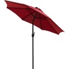 image:imageFlash Furniture Kona Tan 9 FT Round Umbrella with 15 Diameter Aluminum Pole with Crank and Tilt FunctionRed