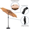 image:imageFlash Furniture Kona Tan 9 FT Round Umbrella with 15 Diameter Aluminum Pole with Crank and Tilt FunctionTan