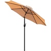image:imageFlash Furniture Kona Tan 9 FT Round Umbrella with 15 Diameter Aluminum Pole with Crank and Tilt FunctionTan