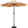 image:imageFlash Furniture Kona Tan 9 FT Round Umbrella with 15 Diameter Aluminum Pole with Crank and Tilt FunctionTan