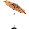 image:imageFlash Furniture Kona Tan 9 FT Round Umbrella with 15 Diameter Aluminum Pole with Crank and Tilt FunctionTan