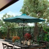 image:imageFlash Furniture Kona Tan 9 FT Round Umbrella with 15 Diameter Aluminum Pole with Crank and Tilt FunctionTeal