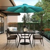 image:imageFlash Furniture Kona Tan 9 FT Round Umbrella with 15 Diameter Aluminum Pole with Crank and Tilt FunctionTeal