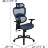image:imageFlash Furniture LO Ergonomic Mesh Office Chair with 2to1 SynchroTilt Adjustable Headrest Lumbar Support and Adjustable Pivot Arms in Blue