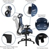 image:imageFlash Furniture LO Ergonomic Mesh Office Chair with 2to1 SynchroTilt Adjustable Headrest Lumbar Support and Adjustable Pivot Arms in Blue