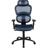 image:imageFlash Furniture LO Ergonomic Mesh Office Chair with 2to1 SynchroTilt Adjustable Headrest Lumbar Support and Adjustable Pivot Arms in Blue