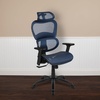 image:imageFlash Furniture LO Ergonomic Mesh Office Chair with 2to1 SynchroTilt Adjustable Headrest Lumbar Support and Adjustable Pivot Arms in Blue