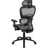 image:imageFlash Furniture LO Ergonomic Mesh Office Chair with 2to1 SynchroTilt Adjustable Headrest Lumbar Support and Adjustable Pivot Arms in Gray