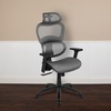 image:imageFlash Furniture LO Ergonomic Mesh Office Chair with 2to1 SynchroTilt Adjustable Headrest Lumbar Support and Adjustable Pivot Arms in Gray