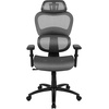 image:imageFlash Furniture LO Ergonomic Mesh Office Chair with 2to1 SynchroTilt Adjustable Headrest Lumbar Support and Adjustable Pivot Arms in Gray