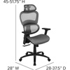 image:imageFlash Furniture LO Ergonomic Mesh Office Chair with 2to1 SynchroTilt Adjustable Headrest Lumbar Support and Adjustable Pivot Arms in Gray