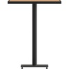 image:imageFlash Furniture Lark Commercial Grade Bar Height Patio Table IndoorOutdoor Bistro Table with Poly Resin Slats 30 Square Faux TeakTeak