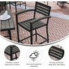 image:imageFlash Furniture Lark Commercial Grade Bar Height Stool with Arms AllWeather Outdoor Bar Stool with Faux Wood Poly Resin Slats and Aluminum Frame TeakGray Wash