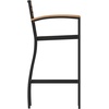 image:imageFlash Furniture Lark Commercial Grade Bar Height Stool with Arms AllWeather Outdoor Bar Stool with Faux Wood Poly Resin Slats and Aluminum Frame TeakTeak