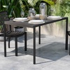 image:imageFlash Furniture Lark Outdoor Patio Bistro Dining Table with Faux Teak Poly Slats 30 SquareGray Wash Teak