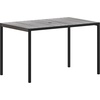 image:imageFlash Furniture Lark Outdoor Patio Bistro Dining Table with Faux Teak Poly Slats 30 SquareGray Wash Teak