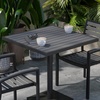 image:imageFlash Furniture Lark Outdoor Patio Bistro Dining Table with Faux Teak Poly Slats 30 SquareGray Wash Teak