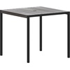 image:imageFlash Furniture Lark Outdoor Patio Bistro Dining Table with Faux Teak Poly Slats 30 SquareGray Wash Teak