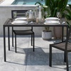 image:imageFlash Furniture Lark Outdoor Patio Bistro Dining Table with Faux Teak Poly Slats 30 SquareGray Wash Teak