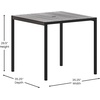 image:imageFlash Furniture Lark Outdoor Patio Bistro Dining Table with Faux Teak Poly Slats 30 SquareGray Wash Teak