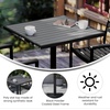 image:imageFlash Furniture Lark Outdoor Patio Bistro Dining Table with Faux Teak Poly Slats 30 SquareGray Wash Teak
