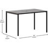 image:imageFlash Furniture Lark Outdoor Patio Bistro Dining Table with Faux Teak Poly Slats 30 SquareGray Wash Teak